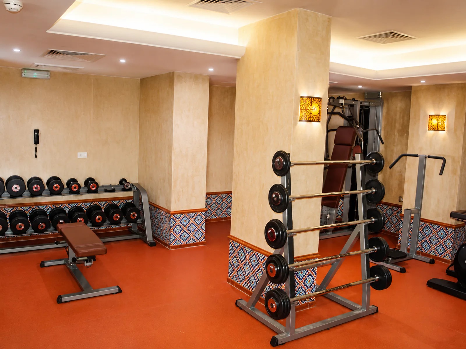 Hotel gym at Aleppo Palace Hotel